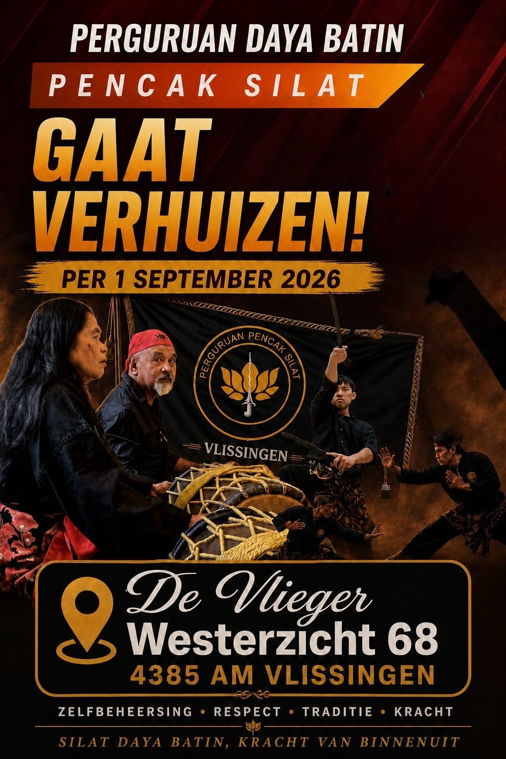 PER 1 SEPTEMBER 2026
VERHUIZEN WE NAAR GYMZAAL DE VLIEGER!
WESTERZICHT 68
VLISSINGEN.